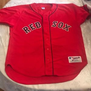 Boston Red Sox Authentic Russell Athletic Home Jersey Sz 44 L Large (A)